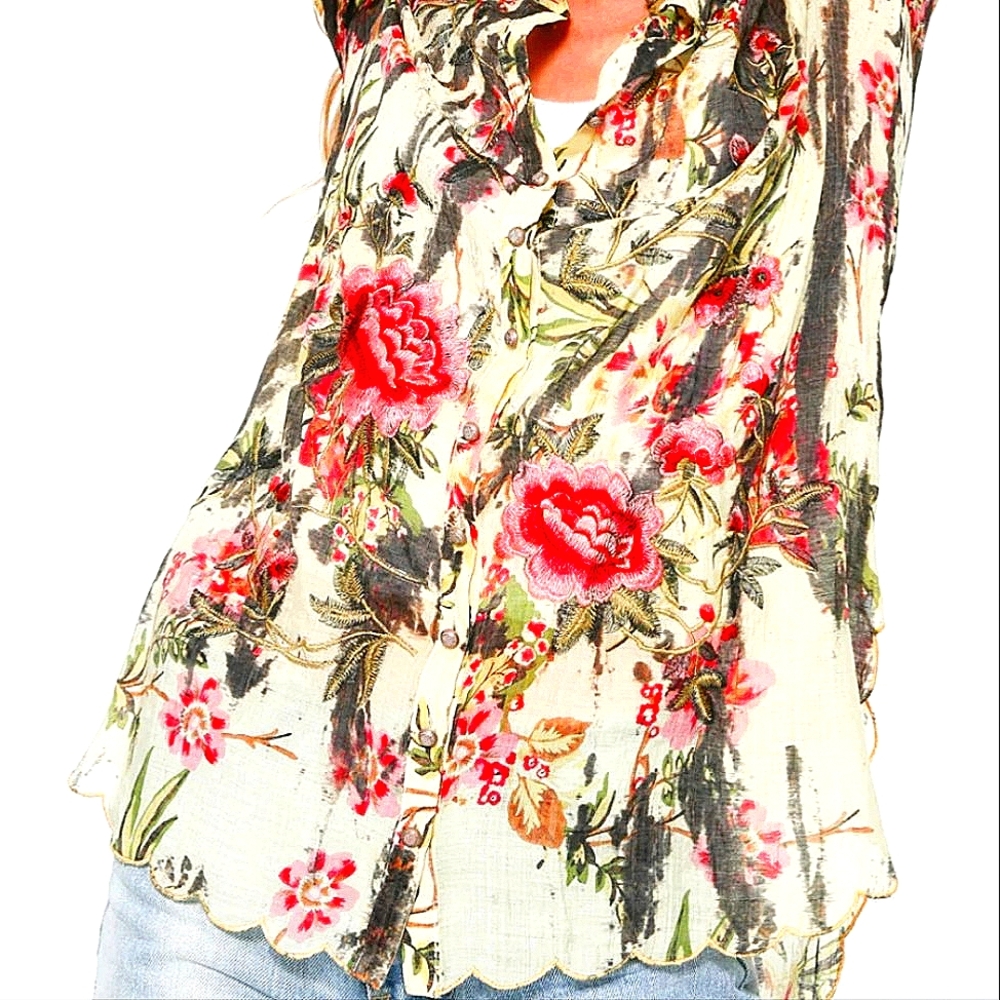 NWT Meant to Keep Shirt Embroidery